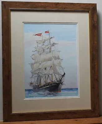 Galleon Ship - Framed Watercolour Painting Signed By Adrien P. Willcocks • £75