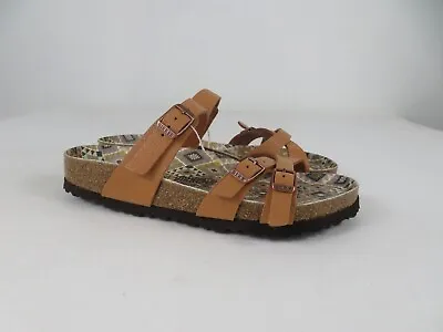 Birkenstock Franca Vegan Womens 9 Sandals Straps Birkibuc Brown EU 40 • $79.95