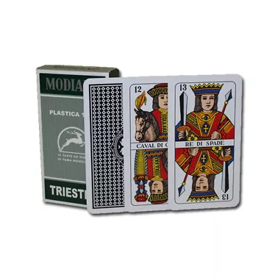 Modiano Triestine 100% Plastic Italian Regional Playing Cards Deck • $17.99