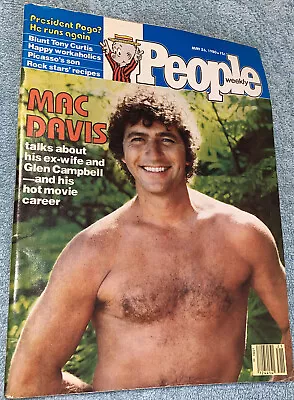 People Magazine May 26 1980 Mac Davis President Pogo Tony Curtis NO LABEL • £16.04