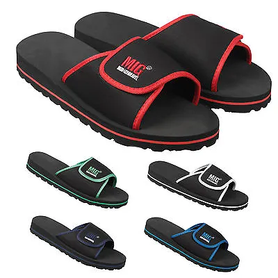 Mens Slip On Flop Flops By MIG Size 2-13 UK - BOYS SUMMER BEACH POOL SLIDERS • £10.99