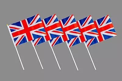 Union Jack Hand Waving Flag King Charles Coronation Street Party Decorations 5pc • £3.15
