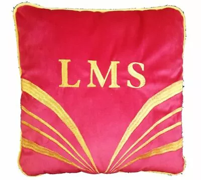 Cushion LMS Red Gold Embroidery 30 Cm X 30 Cm  London Midland Scottish Railway • £2195