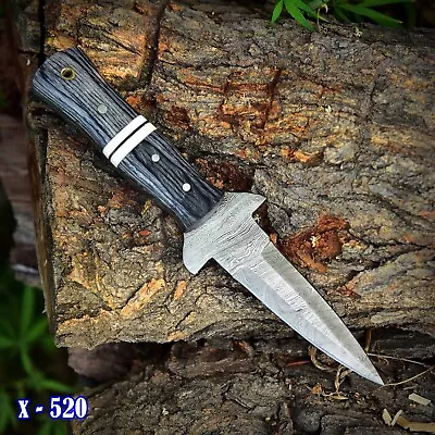 Custom Double-Edged V42 Military Damascus Steel Dagger Hunt Knife W|| DESIGN 520 • $31.50