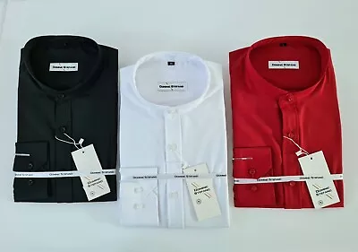 Mens Grandad Collarless Long Sl Formal Casual Dress Party Shirt From £10.99 (501 • £17.99