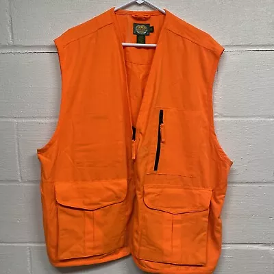 Cabelas Orange Hunting Vest Size Xl Full Zip Mens • $29.99