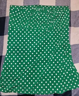 MKM Designs Juniors Green And White Polka Dot Strapless Top Size Small • $5