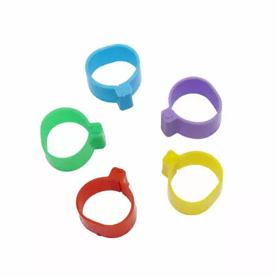£7.59 • Buy 20 Pack Mixed Colour 20mm Click Poultry Click Leg Rings Bands | Easy To Attach