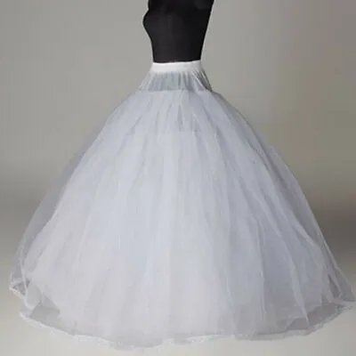 UK 3 Or 6 Or 8 Layers Tulle No Hoop Wedding Dress Petticoat Underskirt Crinoline • £17.86