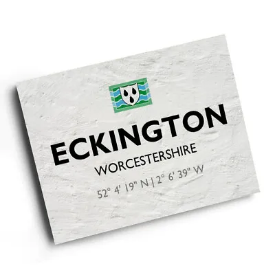 A3 PRINT - Eckington Worcestershire - Lat/Long SO9241 • £9.99