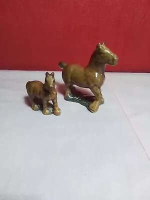 Wade: Horse Set. 1974-81. Set One.(2) Pieces. • £12