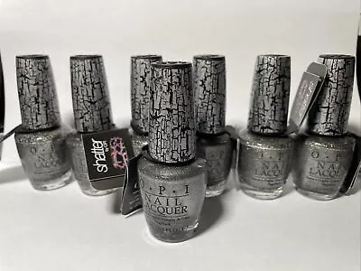 OPI Crackle Nail Polish SILVER SHATTER NL E62 Crackle Lacquer Create 2 Tone NEW • $10.50