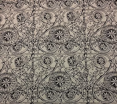 Lacefield Designs Gate Medallion Black Floral Designer Fabric By Yard 54 W • $11.99