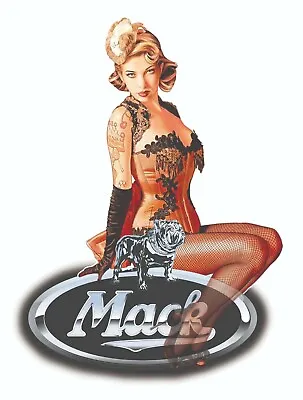 Mack Truck Sticker Tattoo Sexy Girl Semi Truck Decal Mechanic Toolbox Chest Usa • $5.85