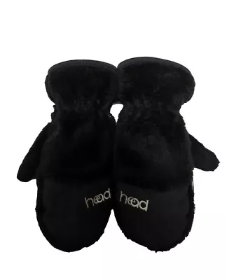 HEAD Black FLEECE MITTENS GIRL/BOY BABY TODDLER 1-2  XXS EUC Gloves Snow • $10