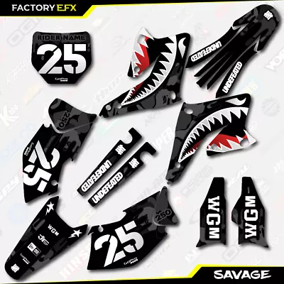 Black Savage Camo Racing Graphics Kit Fits Suzuki RMZ250 RMZ 250 04-06 Decals • $69.99