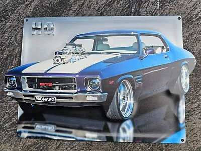 Holden HQ GTS Monaro Coupe Supercharged V8 EMBOSSED Tin Metal Sign 35x23cm NEW • $34.95