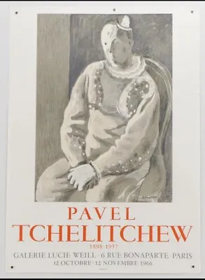 PAVEL TCHELITCHEW 1966 RARE ORIGINAL VINTAGE French Art Exhibition Poster • $79