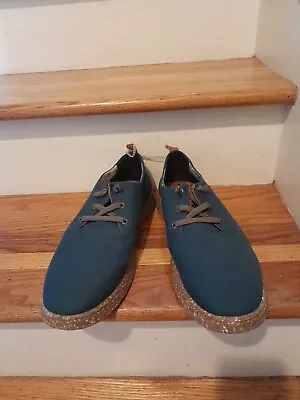 NEW- Men's Size 11M Section X Vibe Plain Toe Oxfords Shoes Washed Canvas Blue • $20