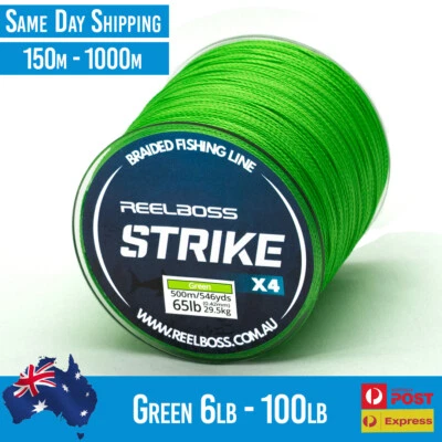 $10.95 • Buy ReelBoss Green Braid Fishing Line 8lb 10lb 12lb 15 20lb 30lb 50lb 150m 300m 500m