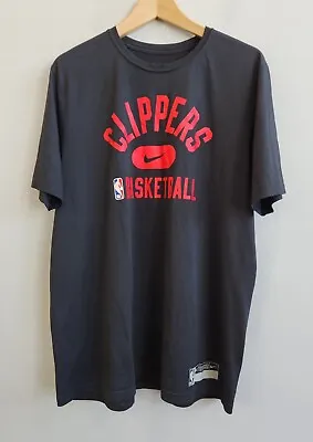 Los Angeles Clippers Nike Authentics Dri-Fit Short Sleeve Black Shirt Men's XL • $23.99