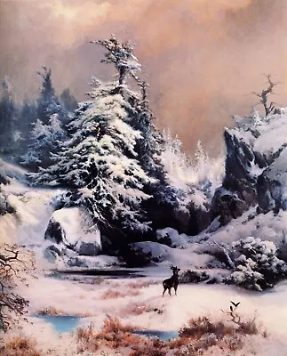 Print - Winter In The Rockies (1867) By Thomas Moran • $8.54