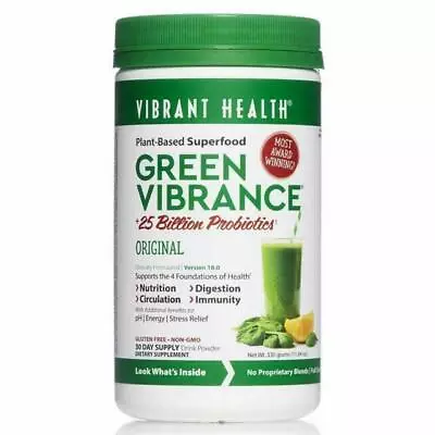 $20.99 • Buy Vibrant Health Green Vibrance Plant Based Daily Superfood 25 Serving MATCHA TEA