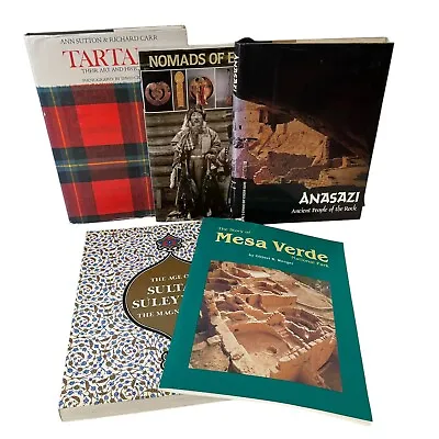 Lot Of 5: Coffee Table Books Tartans Anasazi Nomads Mesa Verde Sultan.. • $14.99