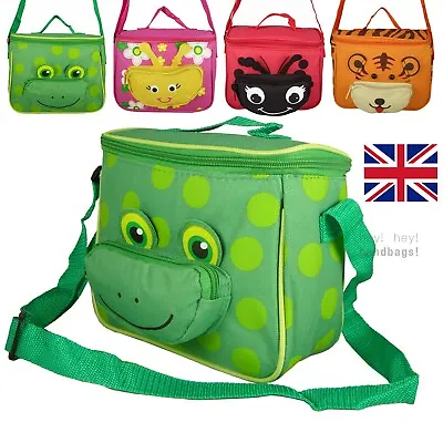 Kids Thermal Insulated Lunch Bag Cool Bag Picnic Lunch Box Strap Handbag UK • £5.99