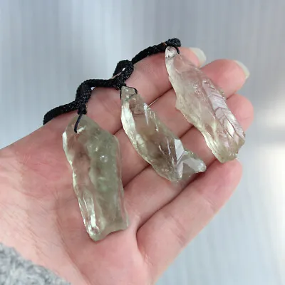 £2.99 • Buy Natural Crystal Pendulum Quartz Stone Pendant Chakra Healing Gemstone Necklace