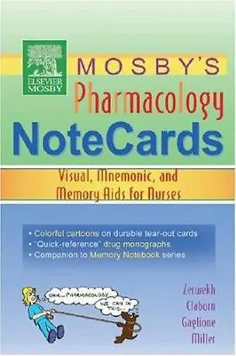 Mosby's Pharmacology Memory Notecards: Visual Mnemonic And Memory AIDS For... • $5.58