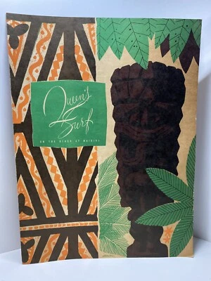 $440 • Buy Vtg 1960 Queen's Surf On The Beach At Waikiki Restaurant Menu Hawaii Tiki RARE