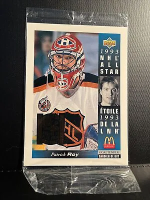 1993-94 McDonald's Upper Deck #23L Patrick Roy Jumbo  (Sealed) • $5.99