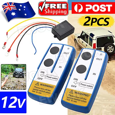 12V 50-100ft Wireless Winch Remote Control Switch Kit Universal For Jeep ATV SUV • $20.85