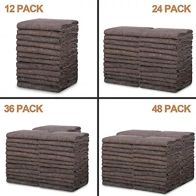 12/ 24/36/48 Pack Moving Blankets Cut Size 54x72 Inch Shipping Furniture Pads • $30.58