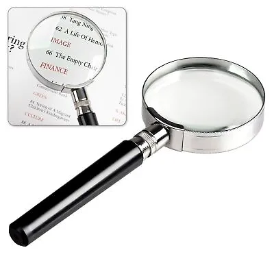 Insten 10X Magnifying Glass 2 Inch Handheld Glass Reading Magnifier Black • $4.54