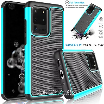 Rugged Armour Silicone Hard Shockproof Case Cover For Samsung Galaxy S20 S10 S9 • £4.99