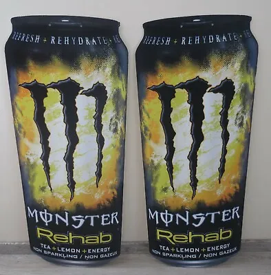 2x Monster Energy Rehab Outdoor Gas Station Plastic Sign 20  X 41  • $25