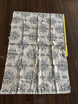 Vern Yip For Trend Linen Fabric Black Middle Eastern Design On Tan W58”xL 1yd • $22.90