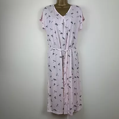 Marks & Spencer Nightdress Pink Bee Print Cotton Modal M&S Womens New 12 - 22 • £11.95