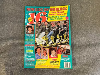 16 Magazine November 1989 New Kids On The Block NKOTB Menudo Johnny Depp Metal • $39.99