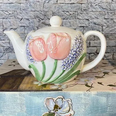 Mary Ann Baker Vintage Ceramic Teapot Collectible Floral Otagiri • $32