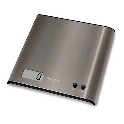 Salter Arc 3kg Capacity Stainless Steel Digital LCD Kitchen Food Weighing Scale • £17.50