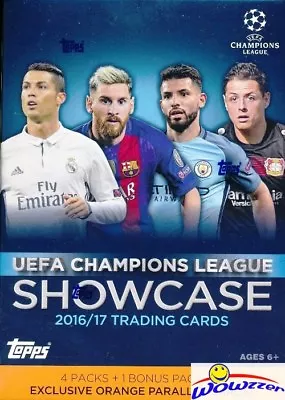 2017 Topps UEFA Champions League Showcase EXCLUSIVE Blaster Box-ORANGE PARALLELS • $99.95