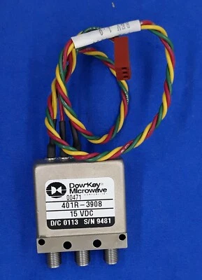 $21.99 • Buy Dow Key 401R-3908 SPDT Latching Coaxial Switch 15 Vdc LC