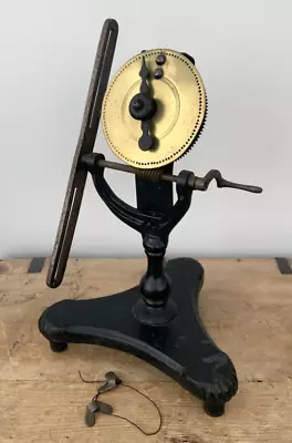 Antique Early Cast Iron Hand Crank Wool Yarn Winder With Counter And Brass Dial • £65