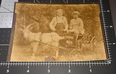 1920s Birmingham AL Alabama GOAT CART Toy Wagon Children Antique PHOTO • $18.95