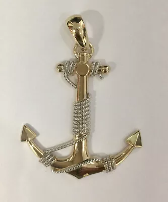 14k Solid Gold  Anchor  XL  Hawaii Mens Pendant • $494