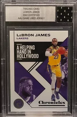 Lebron James 19-20 Panini Chronicles 10 2002 AAU Game Used Jersey Patch • $49.99