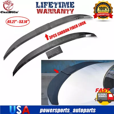 Adjustable Carbon Fiber Look Rear Window Roof Spoiler Visor 45  - 53    - NEW • $35.69